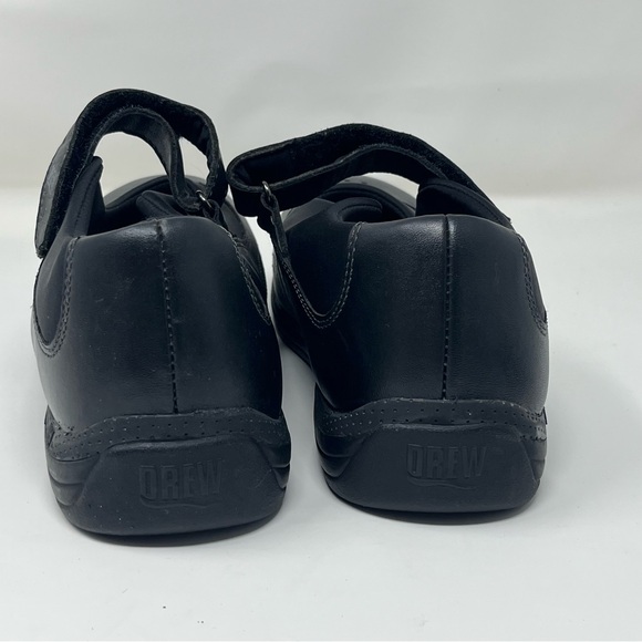Woman’s Drew Rose Black Leather Mary Jane‎ Orthopedic Comfort Shoes Sz 8 Wide - Picture 4 of 7